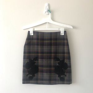 La Perla Embroidered Plaid Pencil Skirt